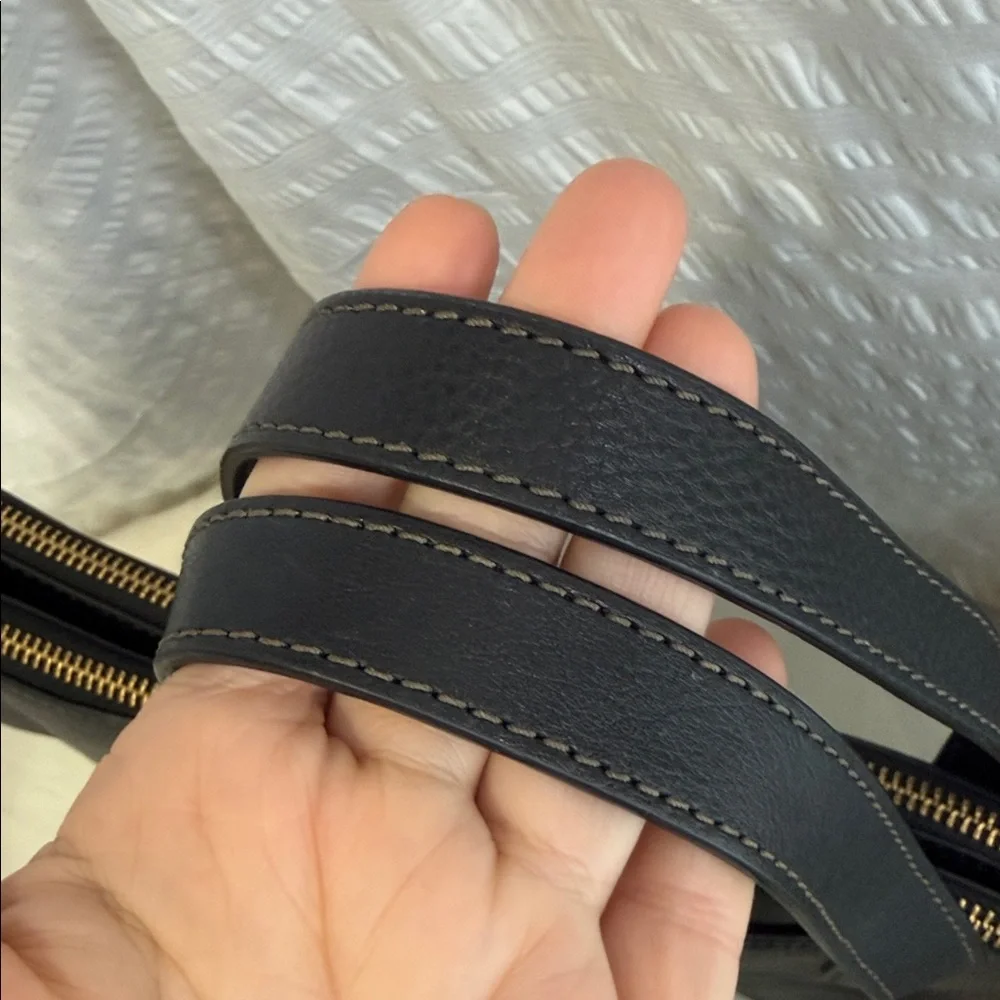 Fossil Black Leather Laptop Bag - Picture 5 of 11